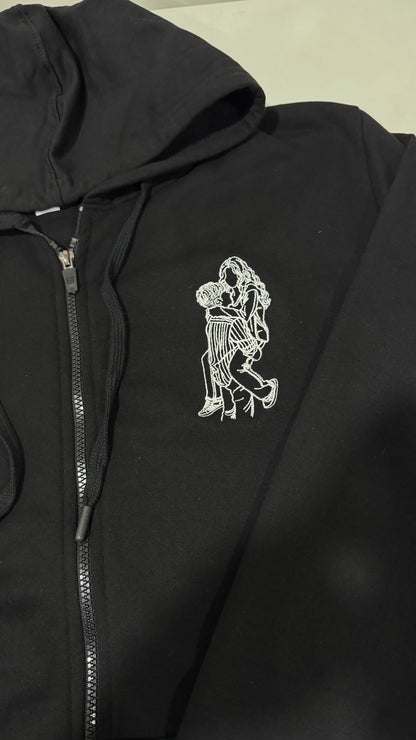 Couple Portrait Embroidered