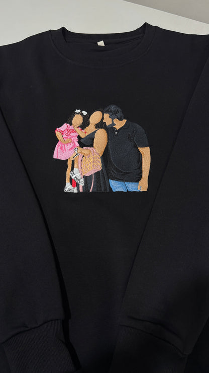 Couple Portrait Embroidered