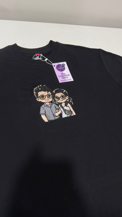 Couple Portrait Embroidered