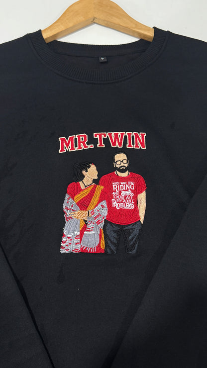 Couple Portrait Embroidered